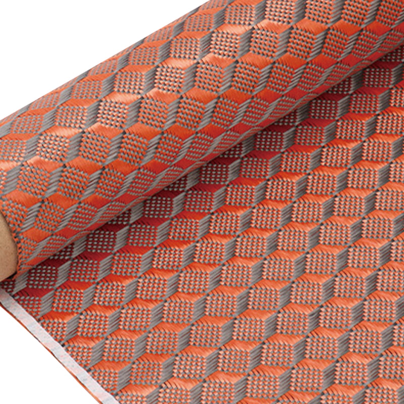 Červená/černá aramidová uhlíková smíšená uhlíková tkaná tkanina Červená/černá aramidová uhlíková smíšená uhlíková tkaná tkanina